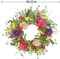 Artificial Spring Summer Wreath Peony Wreaths for Front Door with Olive Leaf,Eucalyptus Leaf,Daisy,Lavender for Indoor Outdoor Wall Festival Home Farmhouse Wedding Decor